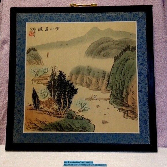 PAGODA N LANDSCAPE 18th-19th Century Chinese on Silk - Picture 1 of 14
